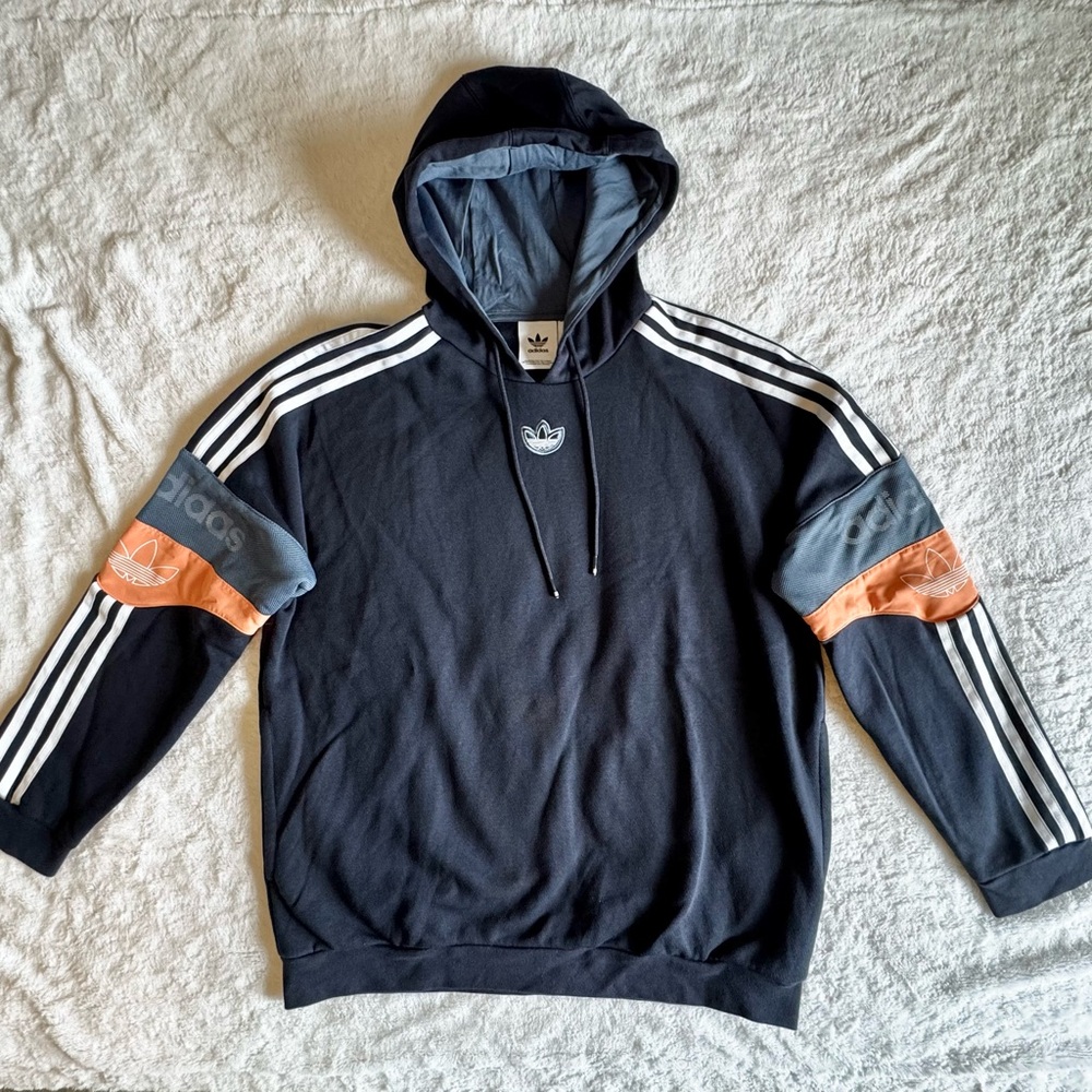 Adidas Black and Orange Hoodie